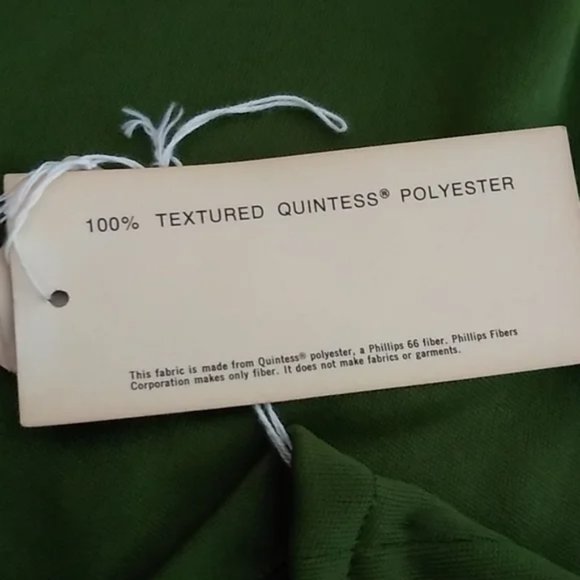 Vintage Blouse 60s Phillips 66 Green Chiffon Clown Ruffle Special Occasion NOS - Picture 8 of 9